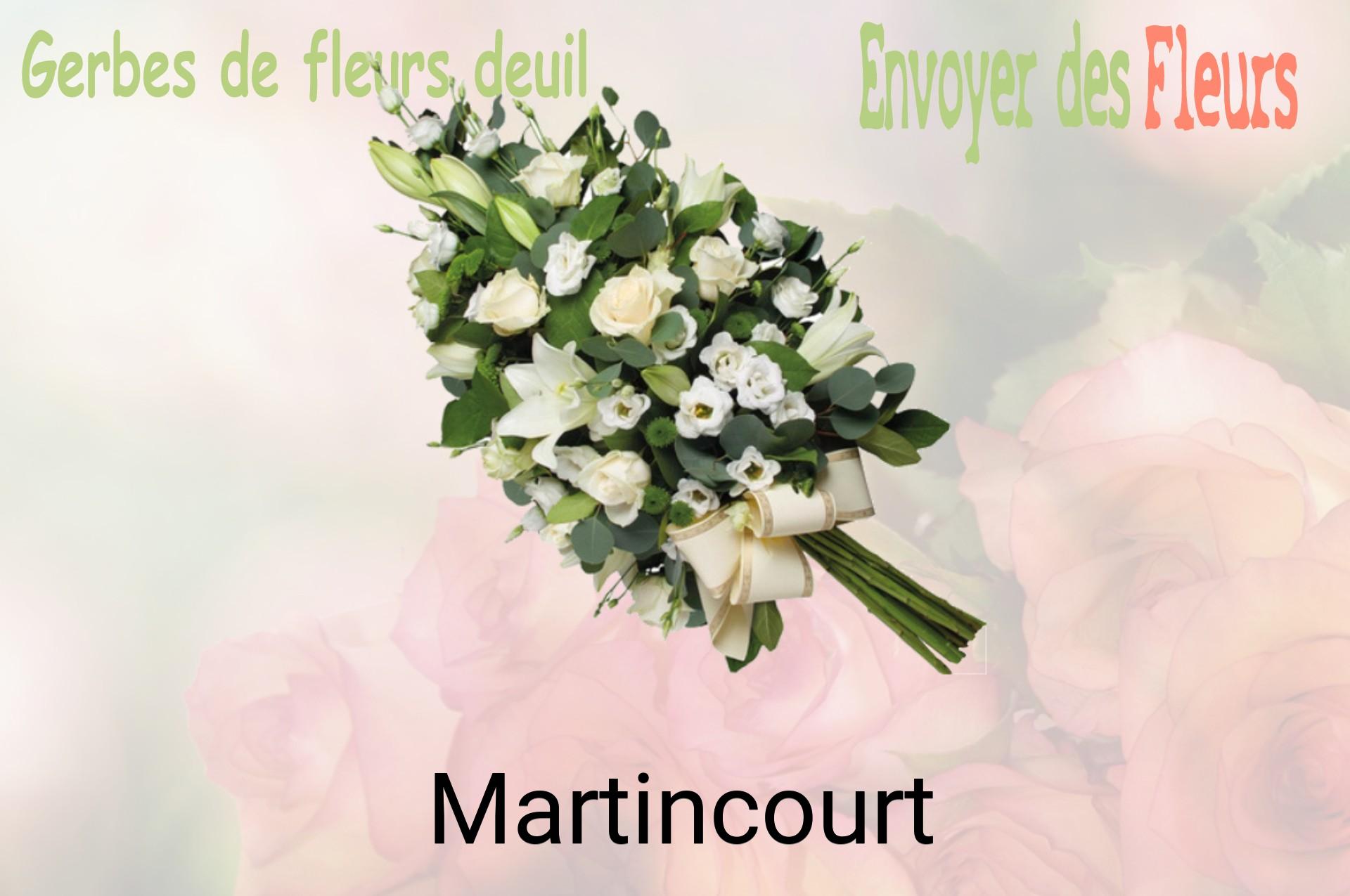 Gerbe de fleurs de deuil livrée à Martincourt